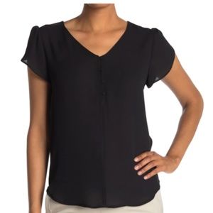 Philosophy Chiffon Black Blouse